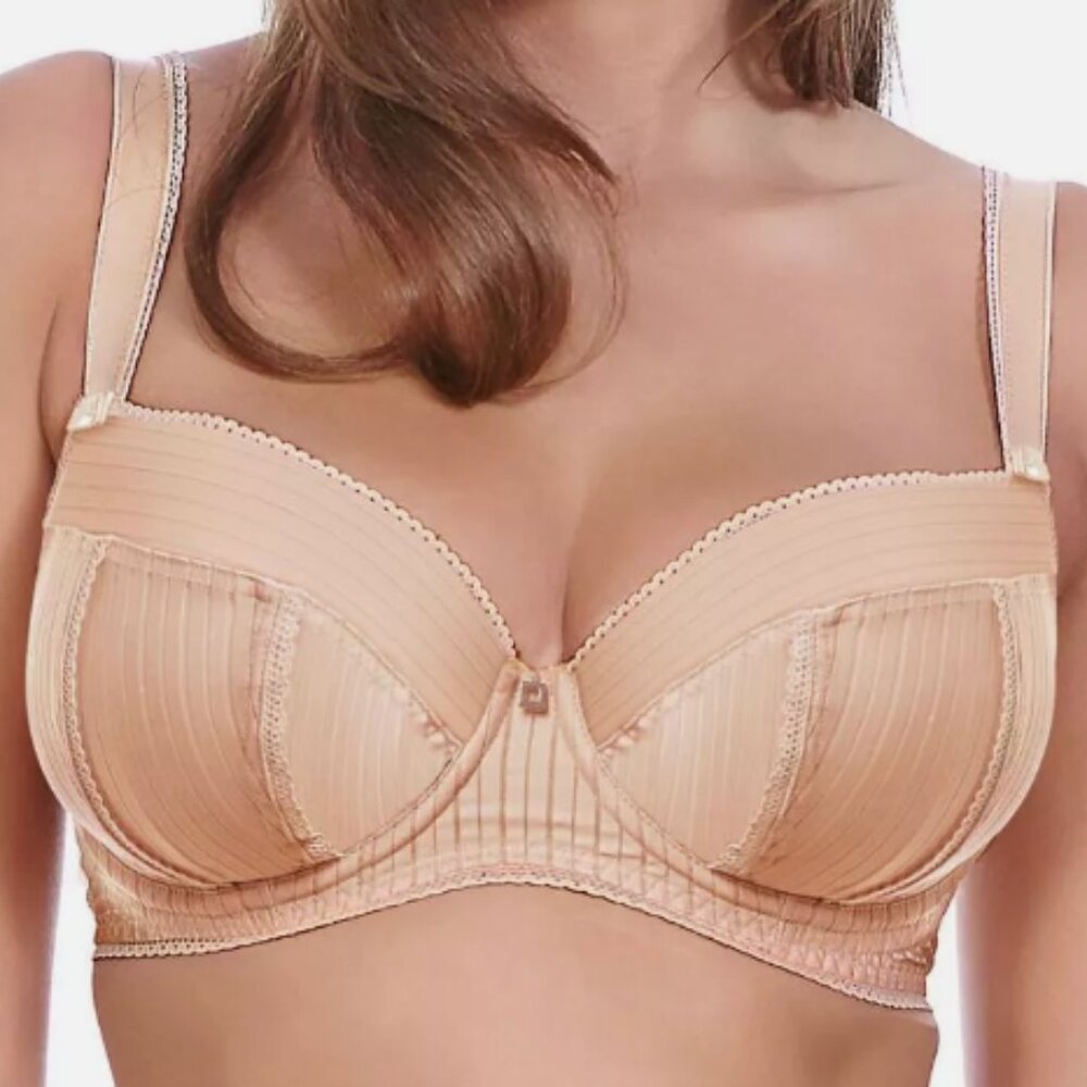 Freya US 32I Beige Padded Half Cup Underwire Bra (cakes on a plate cleavage!)